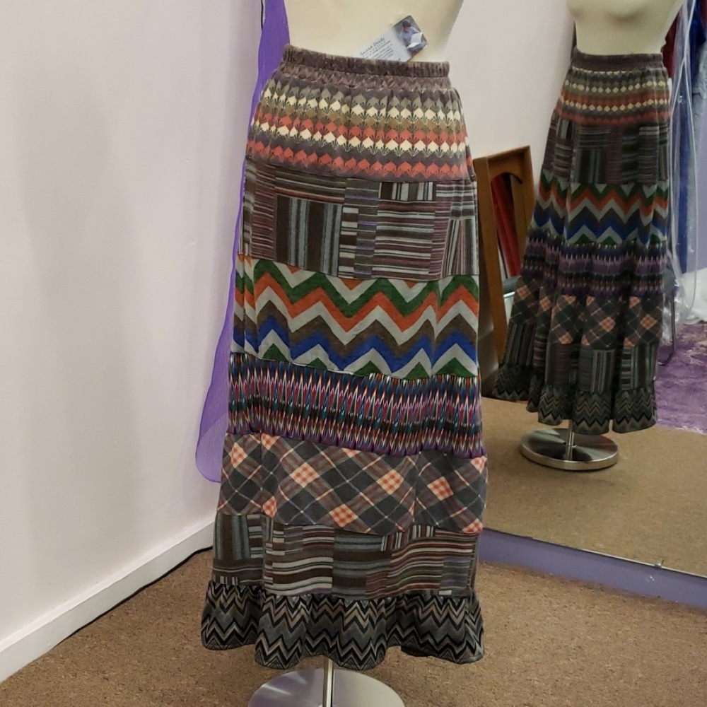 Sacred Thread Maxi multi pattern Skirt - Picture 2 of 4